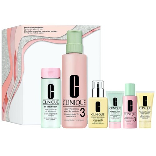 Set Tratamiento para Rostro Clinique Great Skin Everywhere 3 Pasos Piel Grasa