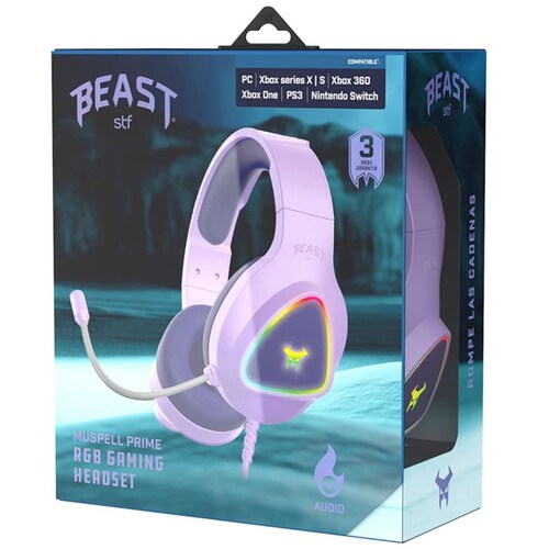 Audífonos Gaming Stf Muspell Prime Rgb Lila