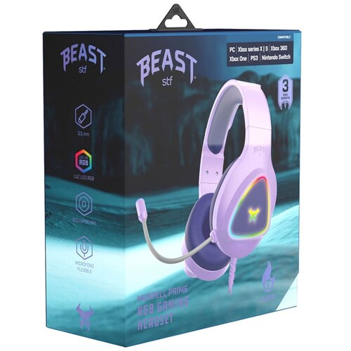 Audífonos Gaming Stf Muspell Prime Rgb Lila