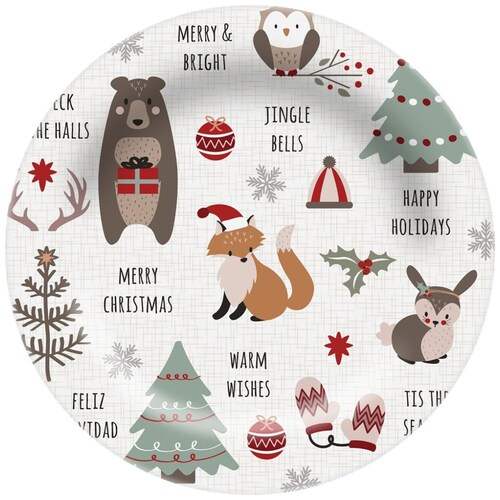 Plato Extendido con Diseño Navidad de 27 Cm de Melamina Warm Wishes Stephan Roberts Home Collecton