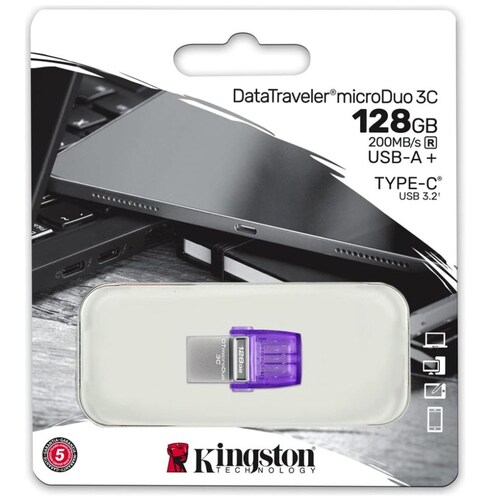 Memoria Dúo Kingston 128Gb Tipo C 3.2