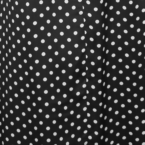 Vestido Basel Cuello Redondo Diseño Estampado de Lunares con Cinturón