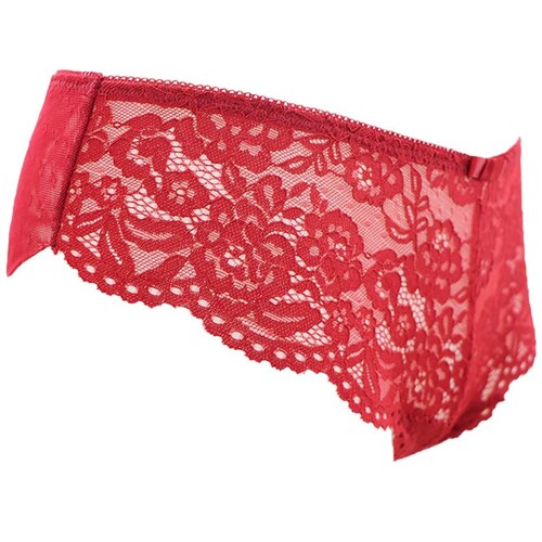 Bikini Corte Brasileno Encaje Rojo Couture