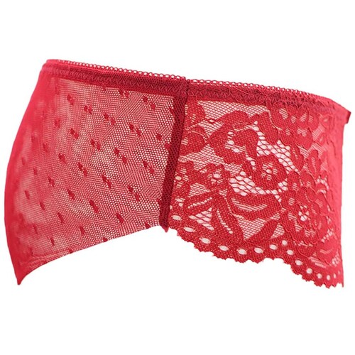 Bikini Corte Brasileno Encaje Rojo Couture