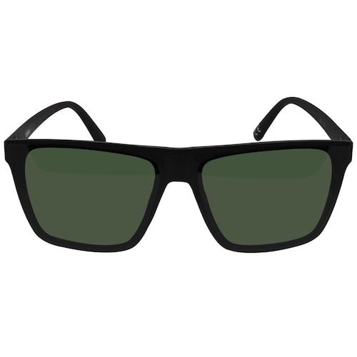 Lentes de Sol Cuadrados Pasta Negra Mica Verde Mossimo