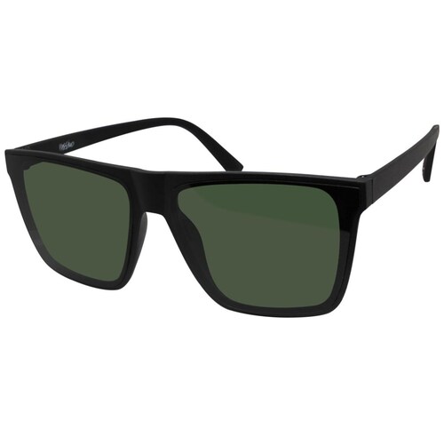 Lentes de Sol Cuadrados Pasta Negra Mica Verde Mossimo