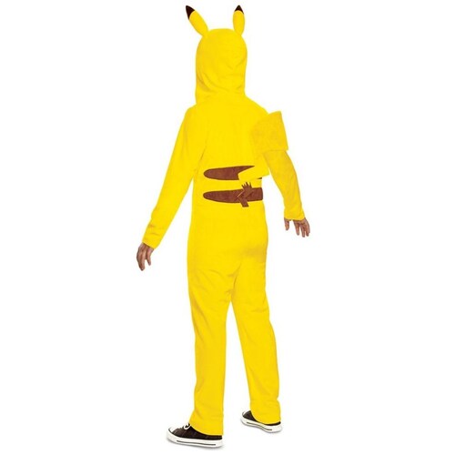 Disfraz Pikachu Hooded Jumpsuit Clasico Talla  M 7 a 8  Pokemon