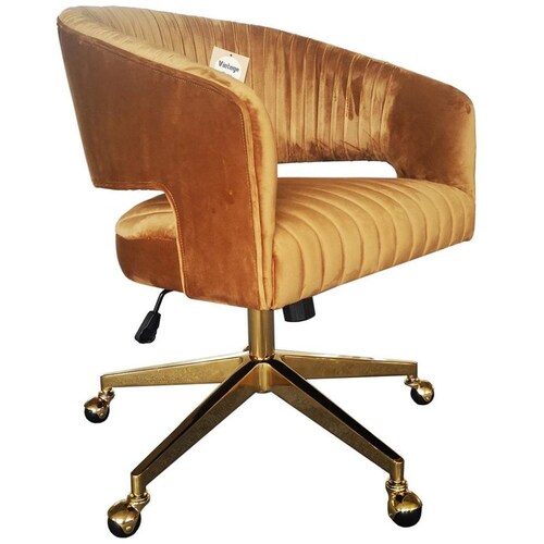 Silla de Escritorio Ocre Gold Vintage Home