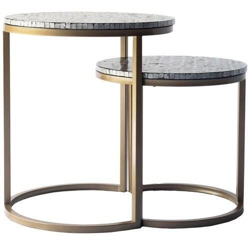 Set de 2 Mesas C Mop Vintage Home