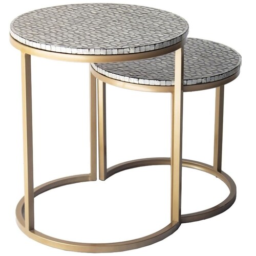 Set de 2 Mesas C Mop Vintage Home