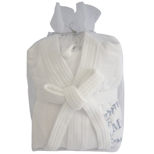 Bata de Baño Mrs Blanco 105X120 Cm 1000 G Raya