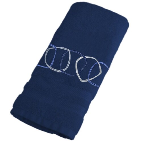 Toalla Pullman Rings Marino 42X75 Cm 130 Gr Raya