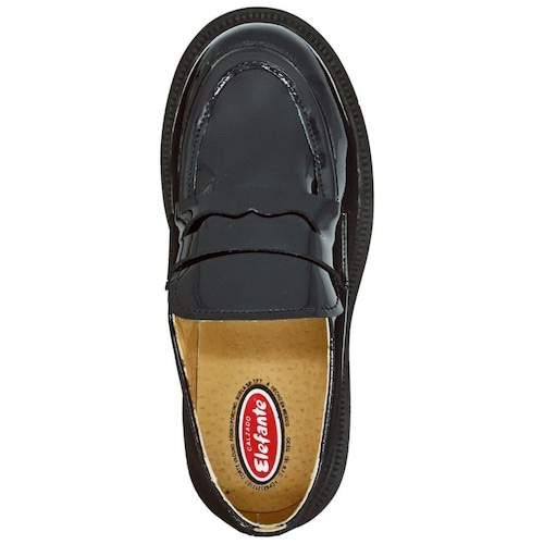 Mocasín Elefante Charol con Antifaz 18-22 Negro