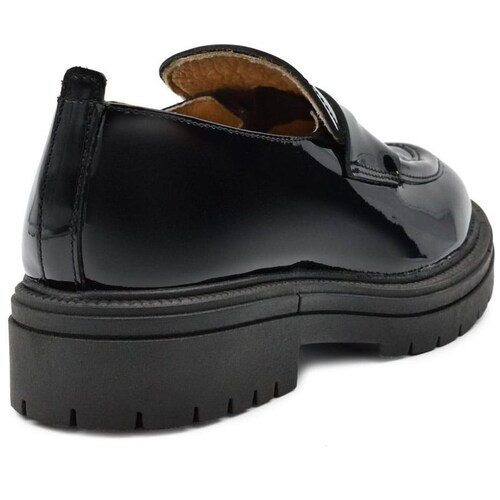 Mocasín Elefante Charol con Antifaz 18-22 Negro