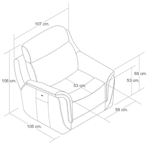 Sillón Reclinable Morelli Café Ultra Tela Boal