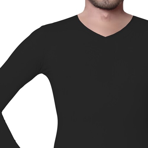 Camiseta Termica Oscar Hackman Cuello V Doble Felpa Blanco para Hombre