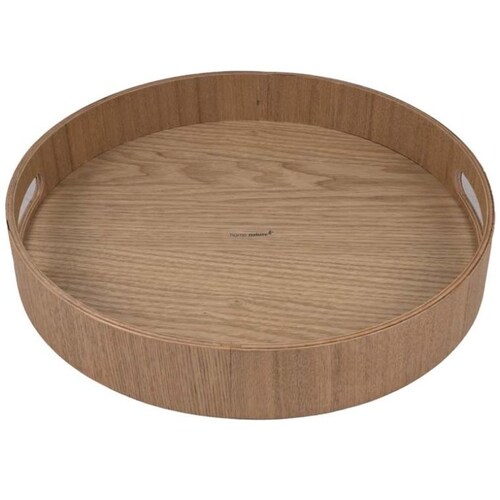 Home Nature Charola de Madera Redonda 30*5 Cm