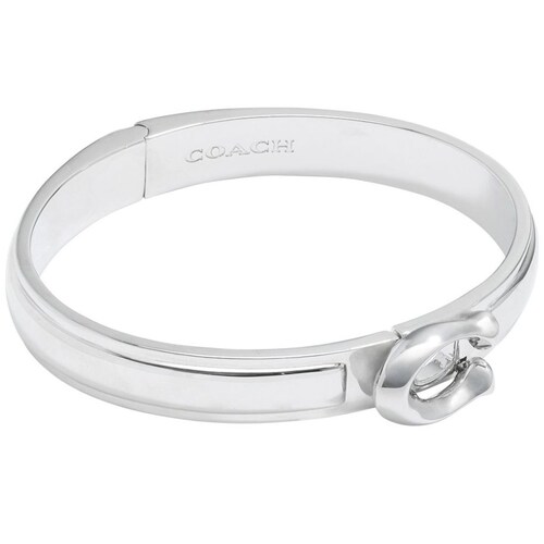 Pulsera Marca Coach Color Plata Acabado Pulido