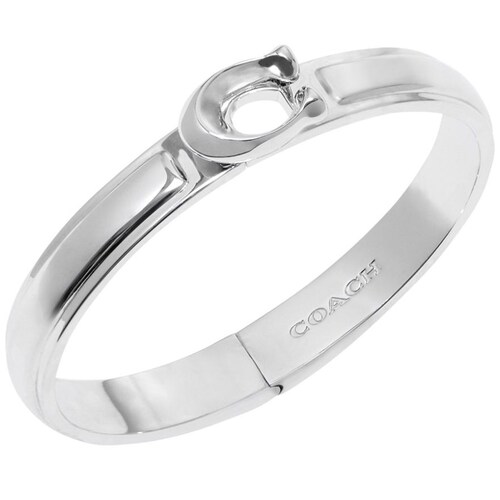 Pulsera Marca Coach Color Plata Acabado Pulido