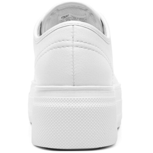 Tenis Blanco Casual con Plataforma Flexi