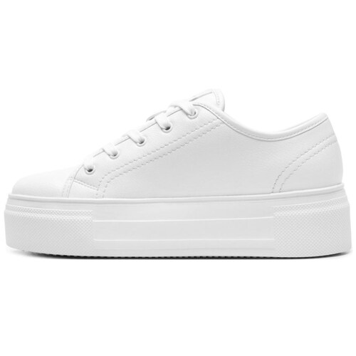 Tenis Blanco Casual con Plataforma Flexi