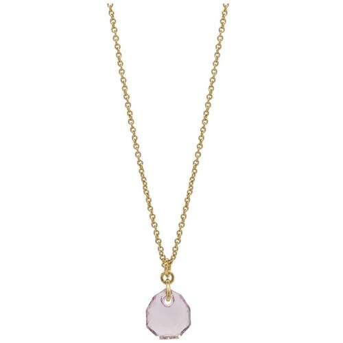 Dije con Cadena en Dorado Light Amethyst Corte Majestic Adrianne Picard