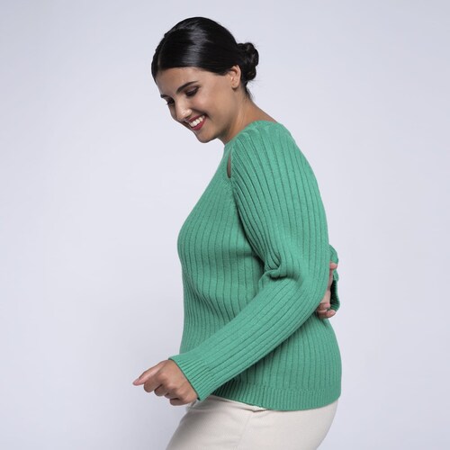 Suéter Cuello Redondo Hombros Descubiertos  Vixara
