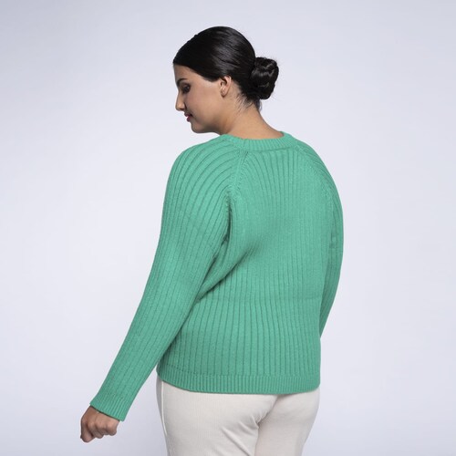 Suéter Cuello Redondo Hombros Descubiertos  Vixara