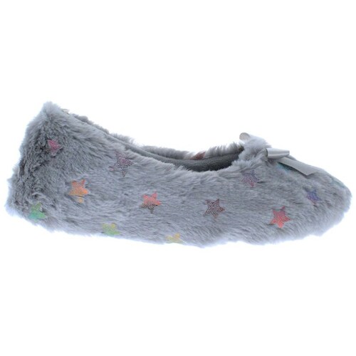 Pantufla Tipo Balerina con Estrellas Gris Comfort Fit