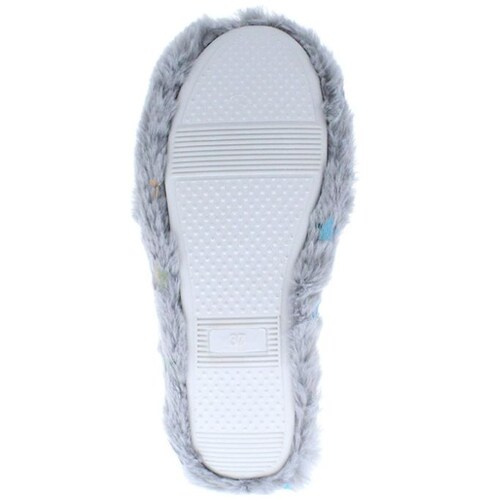 Pantufla Tipo Balerina con Estrellas Gris Comfort Fit
