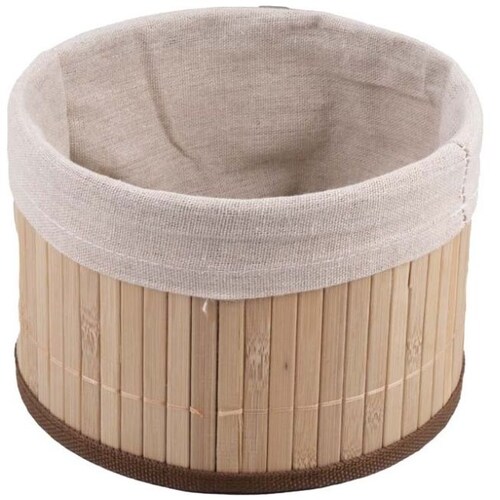 Home Nature Juego de 4 Canastas Decorativas Caterina Redondas Color Beige 30X18 Cm, 25X16Cm,23X15Cm, 18X12Cm