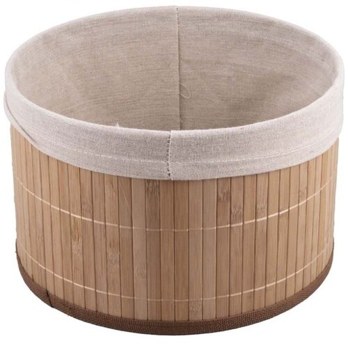 Home Nature Juego de 4 Canastas Decorativas Caterina Redondas Color Beige 30X18 Cm, 25X16Cm,23X15Cm, 18X12Cm