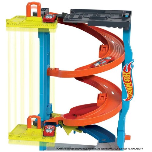 Hot Wheels Pista de Juguete Torre de Carreras Doble Altura