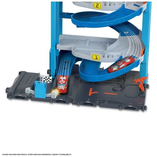 Hot Wheels Pista de Juguete Torre de Carreras Doble Altura