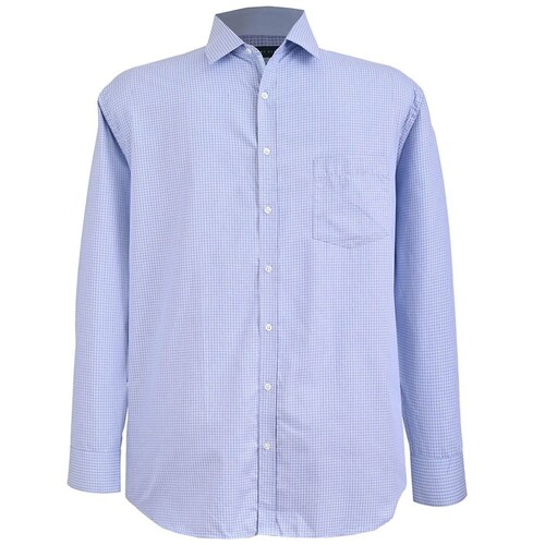 Camisa Perry Ellis Manga Larga Minicuadros para Hombre