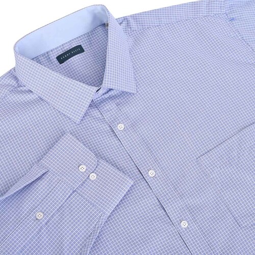 Camisa Perry Ellis Manga Larga Minicuadros para Hombre