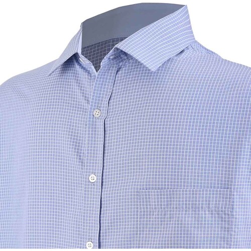 Camisa Perry Ellis Manga Larga Minicuadros para Hombre