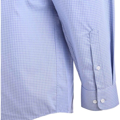Camisa Perry Ellis Manga Larga Minicuadros para Hombre
