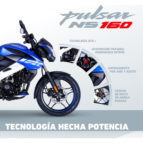 Motocicleta Pulsar Ns 160 Gris 2024 Bajaj