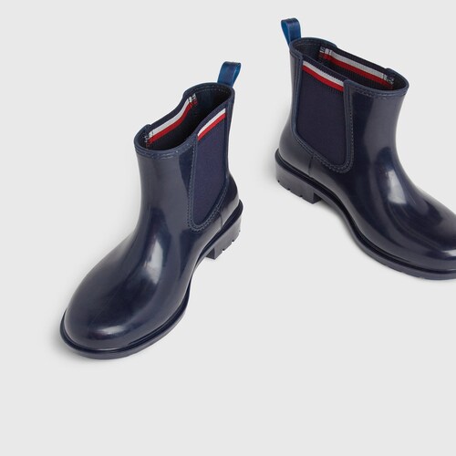 Bota de Lluvia con Elásticos Laterales Azul Tommy Hilfiger