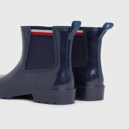 Bota de Lluvia con Elásticos Laterales Azul Tommy Hilfiger