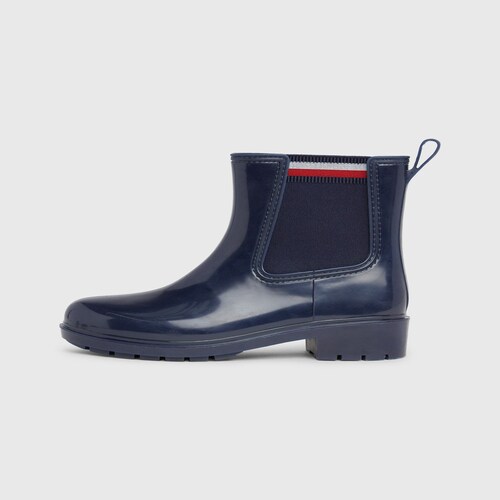 Bota de Lluvia con Elásticos Laterales Azul Tommy Hilfiger