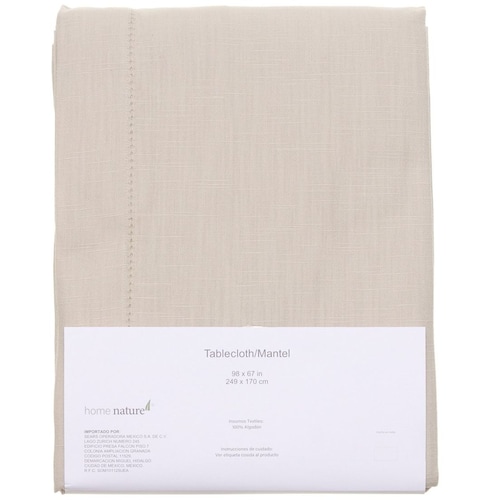 Home Nature Mantel Rectangular Beige 249X170 Algod
