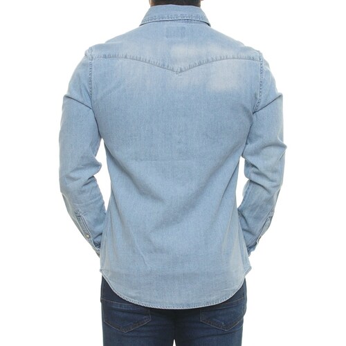 Camisa Casual Manga Larga de Mezclilla para Hombre Jeanious