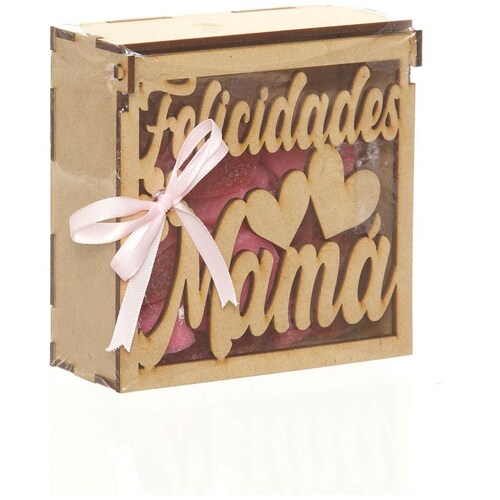 Corazón Tipo Madera con Gomitas