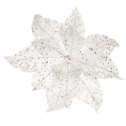 Flor de Nochebuena Color Plata