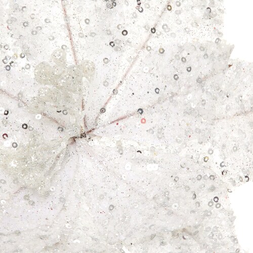 Flor de Nochebuena Color Plata
