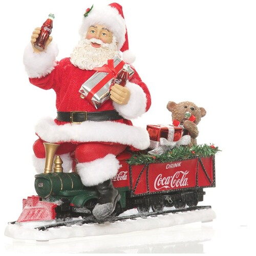 Santa en Tren con Luz Coca-Cola