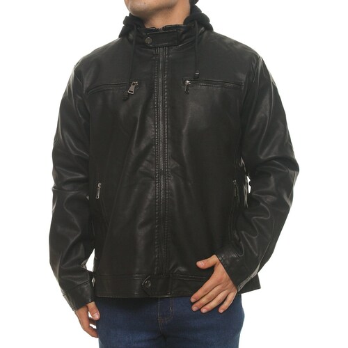 Chamarra Pu Capucha para Hombre American Fly