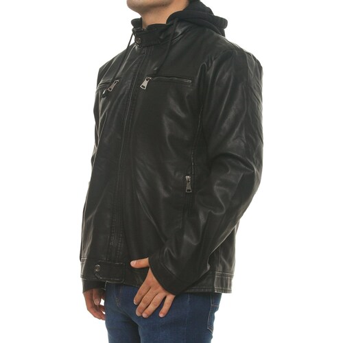 Chamarra Pu Capucha para Hombre American Fly